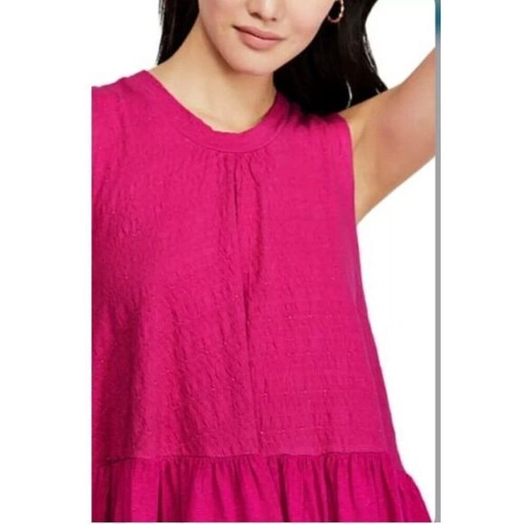 Free People Right On Time Flared Jungle Flower Oversized Tank Top Size Small - Picture 15 of 16